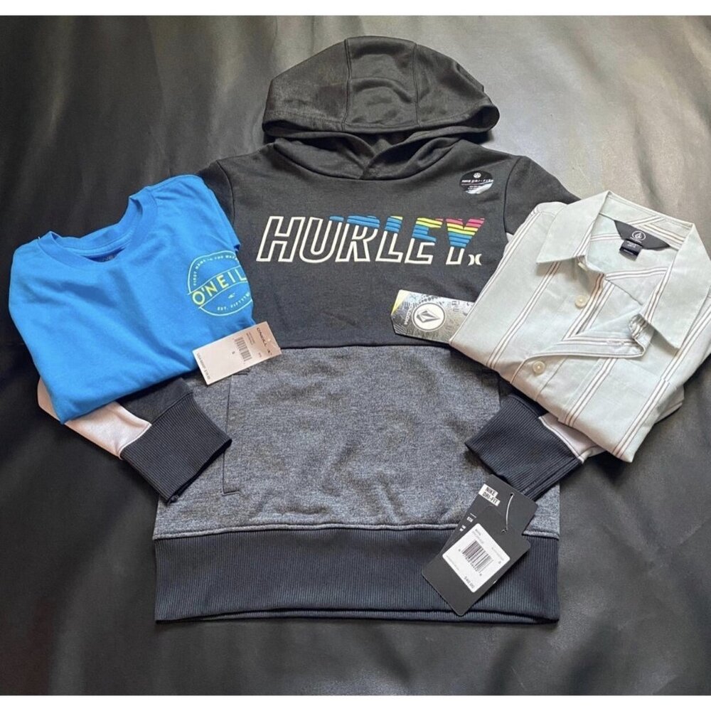NWT Hurley hoodie & tees bundle boys youth size Small
